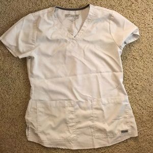 XS Grey’s Anatomy scrub top & white joggers